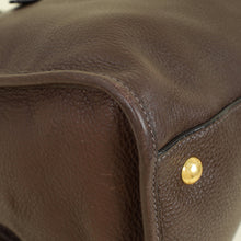 Prada Brown Vitello Daino Bauletto Bag