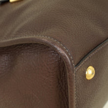 Prada Brown Vitello Daino Bauletto Bag