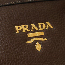 Prada Brown Vitello Daino Bauletto Bag