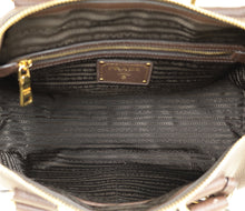 Prada Brown Vitello Daino Bauletto Bag