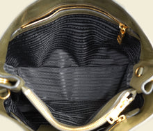 Prada Olive Green Vitello Daino Open Tote Bag