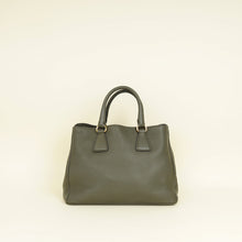 Prada Olive Green Vitello Daino Open Tote Bag