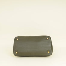 Prada Olive Green Vitello Daino Open Tote Bag