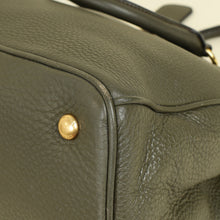 Prada Olive Green Vitello Daino Open Tote Bag