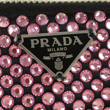 Prada Bicolor Satin Crystal Zip Phone Case Crossbody Bag