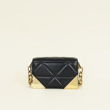 Prada Black Triangle Nappa Stitched Chain Flap Bag