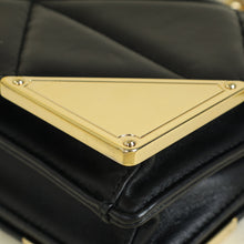 Prada Black Triangle Nappa Stitched Chain Flap Bag