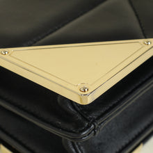 Prada Black Triangle Nappa Stitched Chain Flap Bag