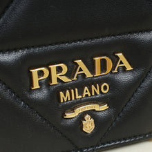 Prada Black Triangle Nappa Stitched Chain Flap Bag