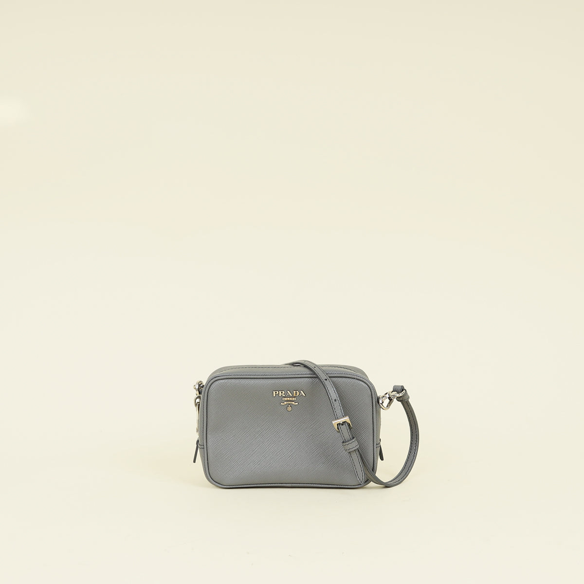 Prada Grey Mini Camera Crossbody Bag