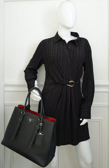 Prada Black Cuir Double Handle Bag