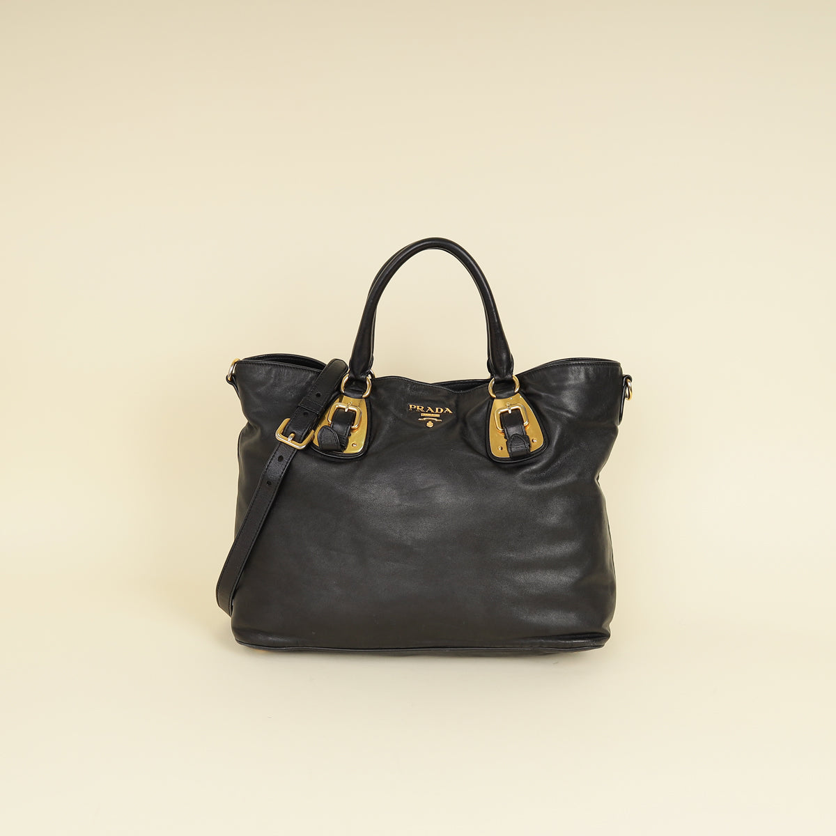 Prada Black Convertible Tote Bag