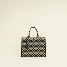 Prada Bicolor Symbole Embroidered Tote Large Bag