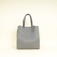 Prada Gray Ostrich Vertical Tote Bag