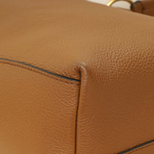 Prada Brown Logo Embossed Vitello Hobo Bag