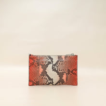 Prada Bicolor Python Slim Zip Wristlet Pouch