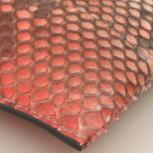 Prada Bicolor Python Slim Zip Wristlet Pouch