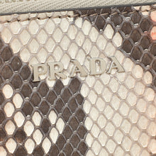 Prada Bicolor Python Slim Zip Wristlet Pouch