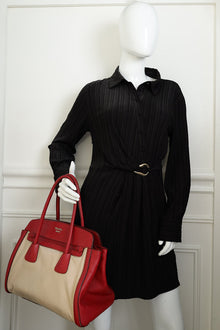 Prada Bicolor Canapa Tote Bag