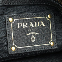 Prada Black Vitello Daino Hobo Bag