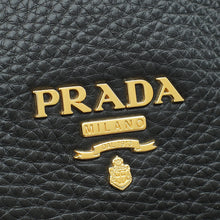 Prada Black Vitello Daino Hobo Bag