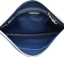Prada Navy Blue Lux Push Lock Clutch Strap