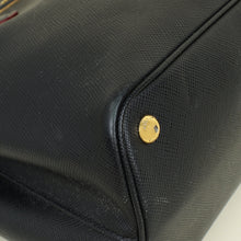 Prada Black Cuir Medium Double Tote Bag