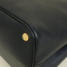 Prada Black Cuir Medium Double Tote Bag