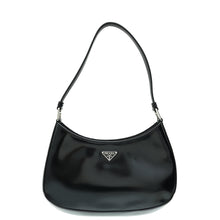 Prada Black Cleo Brushed Shoulder Bag
