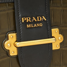 Prada Bicolor Cahier Matte Crocodile Bag