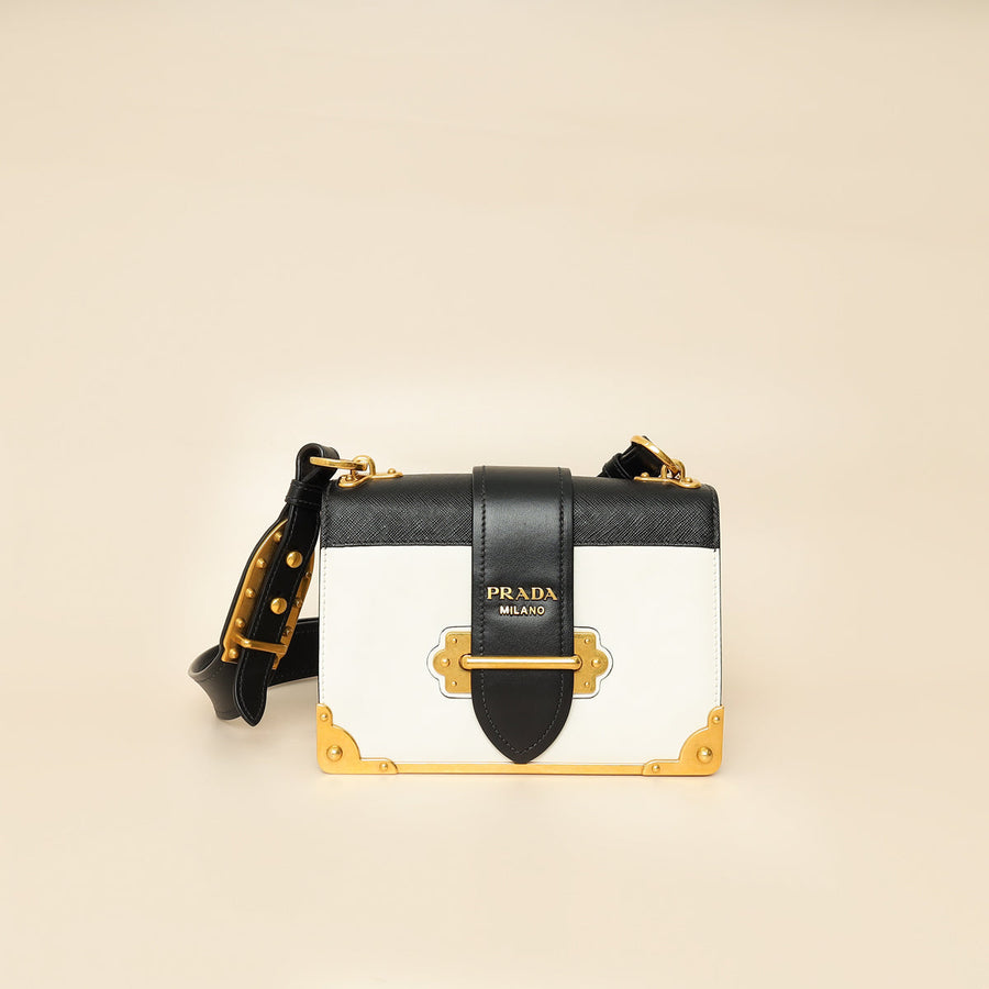 Prada Bicolor Cahier Shoulder Bag