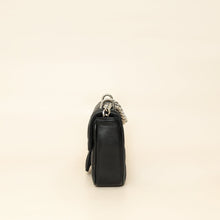 Prada Black Nappa Gaufre Small Chain Flap Shoulder Bag