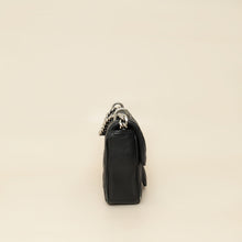 Prada Black Nappa Gaufre Small Chain Flap Shoulder Bag