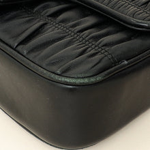 Prada Black Nappa Gaufre Small Chain Flap Shoulder Bag