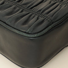 Prada Black Nappa Gaufre Small Chain Flap Shoulder Bag