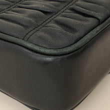 Prada Black Nappa Gaufre Small Chain Flap Shoulder Bag