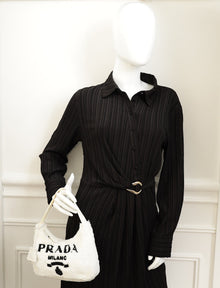 Prada White Re-Edition 2000 Mini Terry Bag