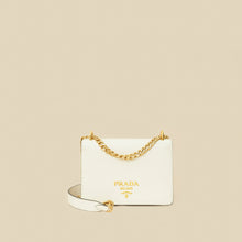 Prada White Flap Chain Crossbody Bag