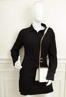 Prada White Flap Chain Crossbody Bag