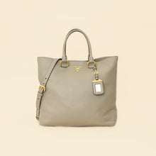 Prada Gray Vitello Phenix Tote Bag
