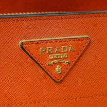 Prada Papaya Soft Triple Pocket Tote Bag