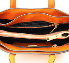 Prada Papaya Soft Triple Pocket Tote Bag