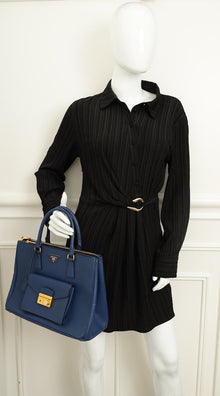 Prada Bluette Lux Galleria Front Pocket Bag