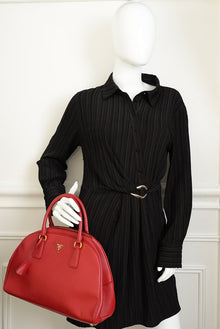 Prada Red Lux Bowling Bag