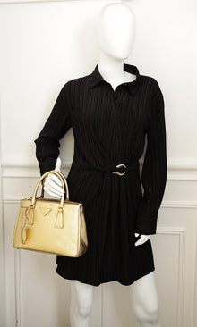 Prada Metallic Gold Lux Galleria Tote Small Bag