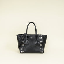 Prada Black Vitello Crystal Double Bag