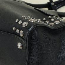 Prada Black Vitello Crystal Double Bag