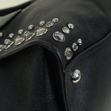 Prada Black Vitello Crystal Double Bag