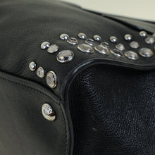 Prada Black Vitello Crystal Double Bag
