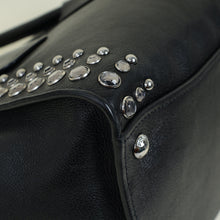 Prada Black Vitello Crystal Double Bag